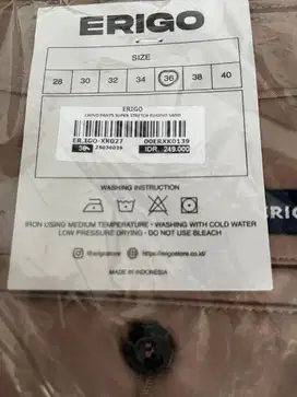 Celana erigo size 36