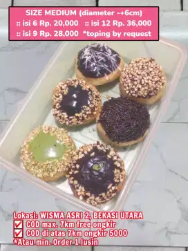 Donat medium 1lusin 36,000