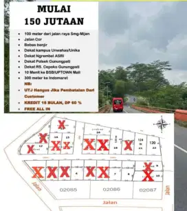 Kapling siap bangun dekat jalan raya