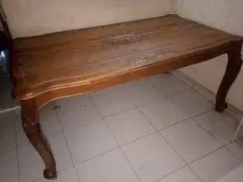 DIJUAL MEJA MAKAN+6 KURSI (KAYU JATI UKIRAN ANTIK), MURAH BANGET