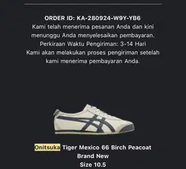 Onitsuka Tiger Mexico 66 Birch Peacoat