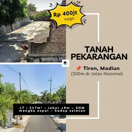 DIJUAL TANAH DEKAT JALAN NASIONAL DI TIRON MADIUN