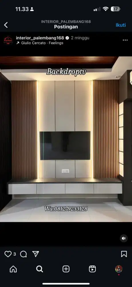 Bedrop tv kichet set kamar set interior rumah