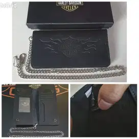 Wallet dompet original harley davidson made in china & rantai keren