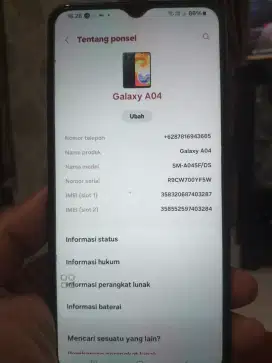HP Samsung A04 Istimewa