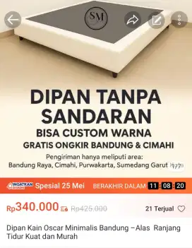 Dipan tanpa sandaran minimalis