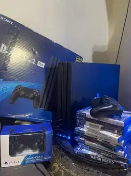 PS 4 slim pro 1TB , 2 stik , dan BD games
