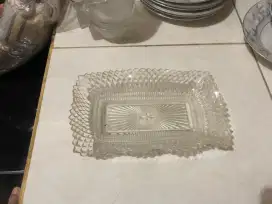 Vintage Pressed Clear Glass Relish or Candy Dish