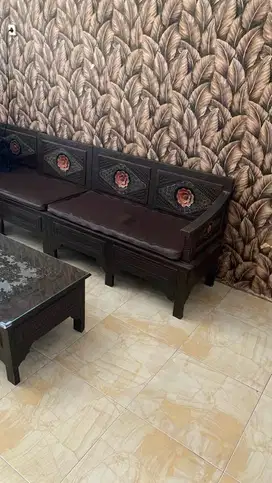 Sofa jati dan meja