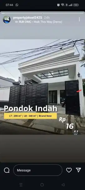 Rumah baru 2 lantai pondok indah