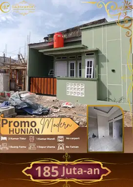 Rumah minimalis murah siap huni 2 kamar mulai dari 185 jutaan