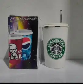 Speaker Unik lucu bentuk gelas Starbucks Non portable Murah