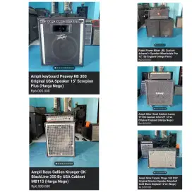 Paket Amplifier Bass Gitar Keyboard Vokal Standar Studio Original