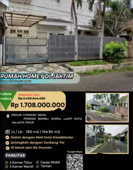 Dijual Rumah Pondok Bambu Duren Sawit