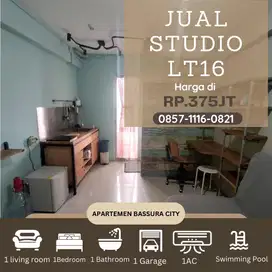 jual studio full furnished SHM lt 16 apartemen bassura city