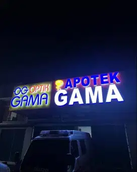Huruf timbul & neon box