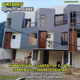 Rumah Dijual Di Cirendeu Pondok Cabe Dekat MRT Lebak Bulus JakSel