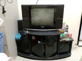 TV SHARP 21 inc Tabung + Meja TV