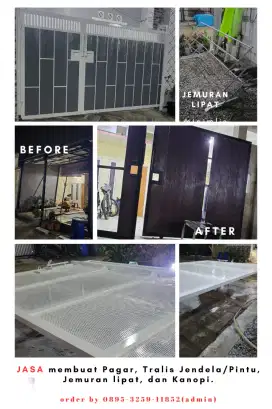 Jasa Pembuatan Pagar, Teralis, Kanopi & Jemuran Lipat.