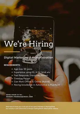 Lowker lowongan kerja dicari pekerja admin marketing sales low ker