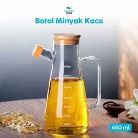 Botol Minyak Kaca Glass Oil Bottle Heat Resistant 650ml