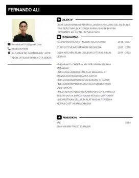 Cari Pekerjaan Pengalaman Cook/Helper