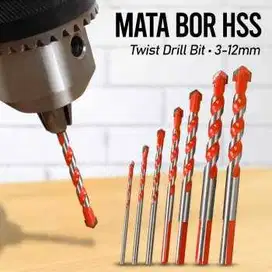 Mata Bor HSS Twist Drill Bit 3-12mm 7 PCS
