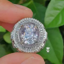 Batu Natural Colorless Sapphire SriLanka Top Luster No Heat 8.69 Ct