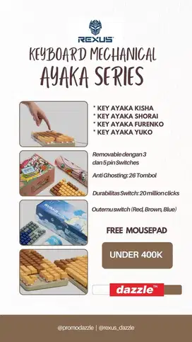 Keyboard mechanical Rexus Ayaka
