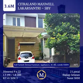 Rumah Citraland Maxwell Surabaya Barat Furnish dkt Pakuwon Mall UNESA