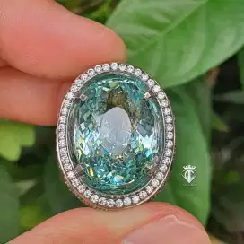 Batu Natural Aquamarine Beryl Top Luster 20.66 Ct NTE CGL Lab Memo