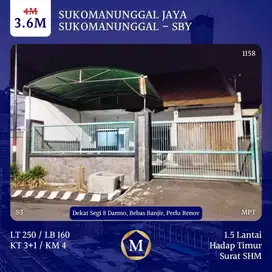 Rumah Sukomanunggal Jaya dkt Darmo Permai HR Muhammad Pakuwon Mall