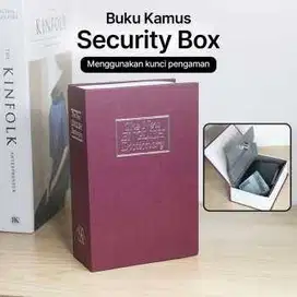 Brankas Mini Buku Key Lock Hidden Safe Box Dictionary Book Sedang