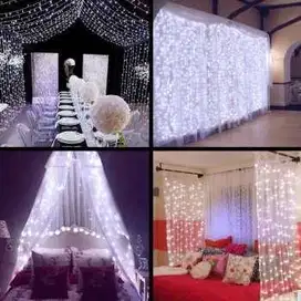 Lampu Hias Gorden String Lights 3x3M 300 LED Cool White 18W
