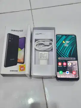 Dijual Samsung A22 128Gb  Fullset Muluss 98% Bukan Xiaomi Redmi Oppo