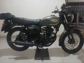 Retro kawasaki w175 hijau army