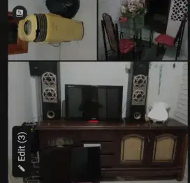DIJUAL TV, BUFFETT, AIR COOLER, MEJA MAKAN