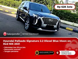 [ LOW KM ] Hyundai Palisade Signature 2.2 Diesel Blue BIRU 2021 2022