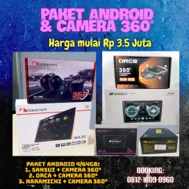 Paket Upgrade Head unit Android 4/64 Gb& camera 360 utk semua mobil