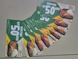 Dijual murah cepat voucher 50ribu sbnyak 13 lmbr kimukatsu pejaten