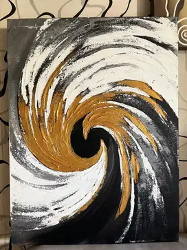 lukisan abatrak palet uk.60x80 cm