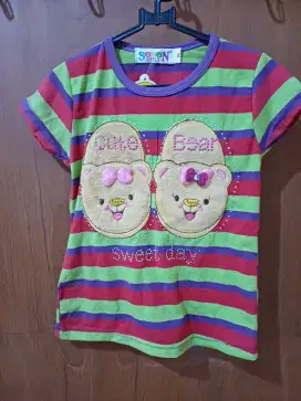 Kaos cute bear blingbling