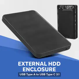 Case Casing Harddisk External SATA HDD Enclosure 2.5 Inch USB 3 Type C
