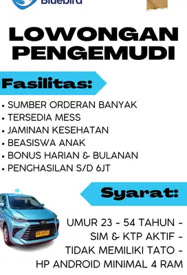 Lowongan Kerja Driver / Sopir / Supir / Pengemudi