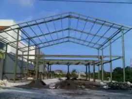 pembuatan lahan parkir lokasi steam tempat usaha kios lapak dagang dll