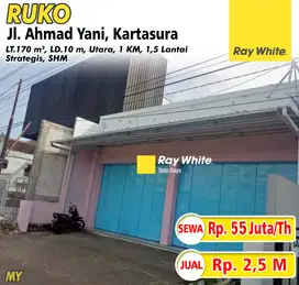 Ruko Disewakan di Jl Ahmad Yani Kartasura Dekat kampus UMS