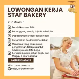 Dicari STAFF DAPUR BAKERY - Lokasi daerah PALMERAH