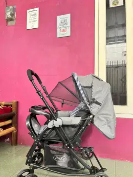 FS : STROLLER BAYI PLIKO ORIGINAL (HITAM) - BEKAS MURAH