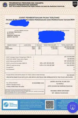 BawahNJOP SHM cocok utk Sekolah,Cluster,Klinik, Kemang Jaksel CL 080