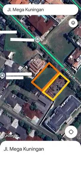 Tanah 2 Kavling 1550m2 di Mega Kuningan, Jakarta Selatan